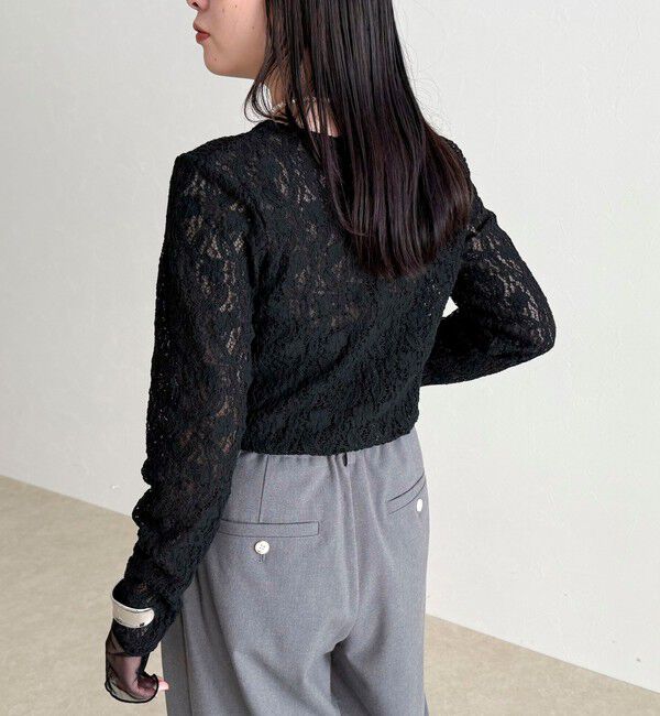 fredy emue「チュールレイヤードレースロンTシャツ」|Tシャツ・カットソー|
