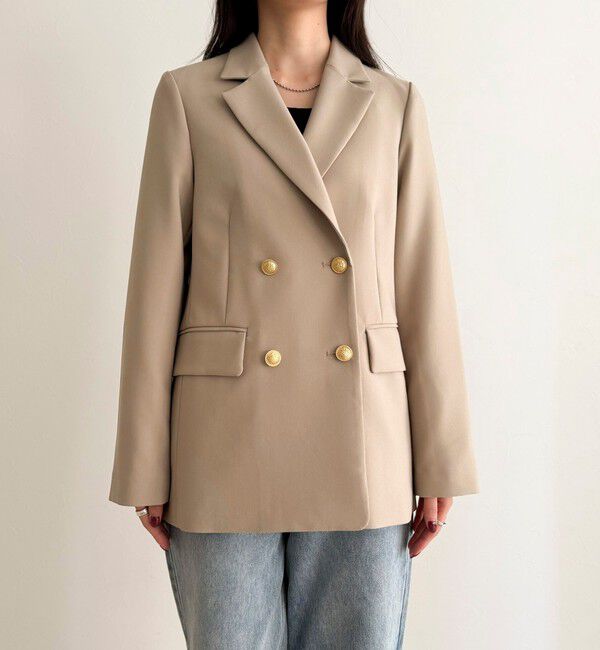 fredy emue「【3サイズ展開/オンオフ使える】ダブルブレストジャケット」|テーラードジャケット|