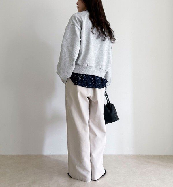 fredy emue「【セットアップ対応】パウダリーツイルイージーセミワイドパンツ」|チノ|