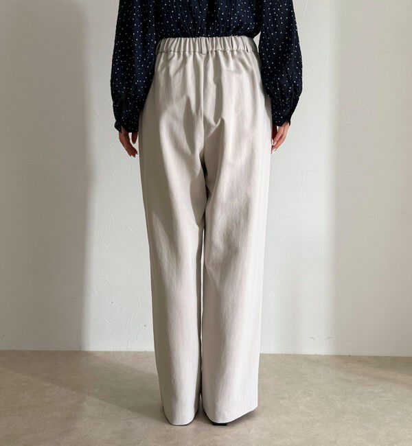 fredy emue「【セットアップ対応】パウダリーツイルイージーセミワイドパンツ」|チノ|