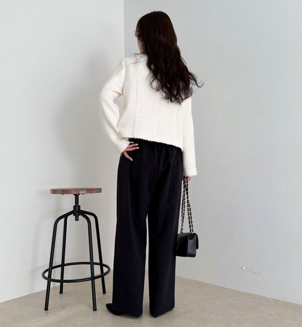 fredy emue「【セットアップ対応】パウダリーツイルイージーセミワイドパンツ」|チノ|