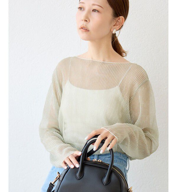 Rope&rsquo;Picnic「ラメシアープリーツトップス」|Tシャツ・カットソー|