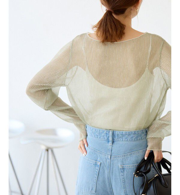 Rope&rsquo;Picnic「ラメシアープリーツトップス」|Tシャツ・カットソー|