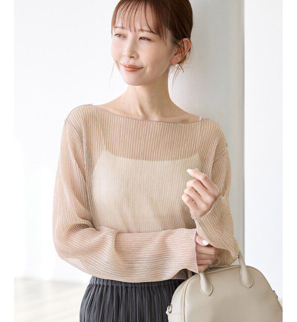 Rope&rsquo;Picnic「ラメシアープリーツトップス」|Tシャツ・カットソー|