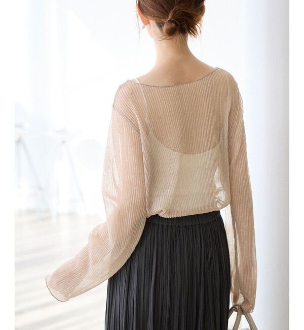 Rope&rsquo;Picnic「ラメシアープリーツトップス」|Tシャツ・カットソー|