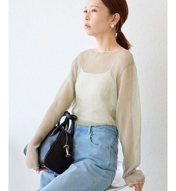 Rope&rsquo;Picnic「ラメシアープリーツトップス」|Tシャツ・カットソー|