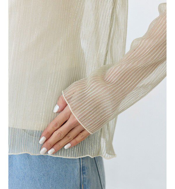 Rope&rsquo;Picnic「ラメシアープリーツトップス」|Tシャツ・カットソー|