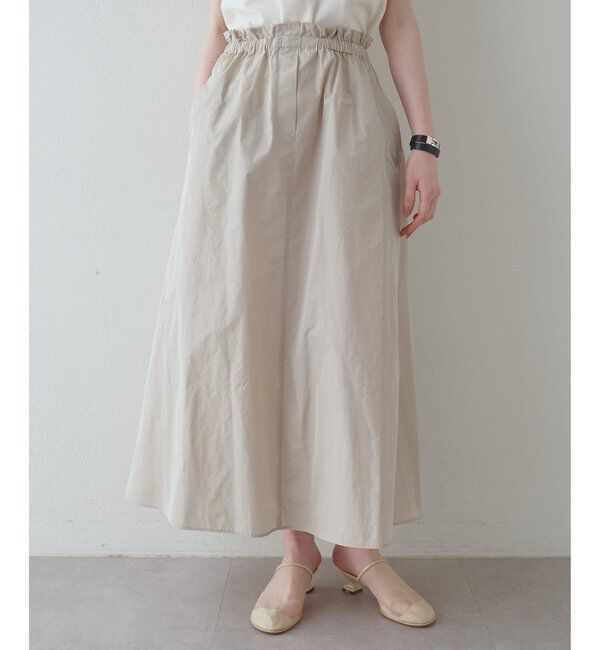 Drawing Numbers「【Drawing Numbers】タフタギャザースカート」|スカート|ライトベージュ