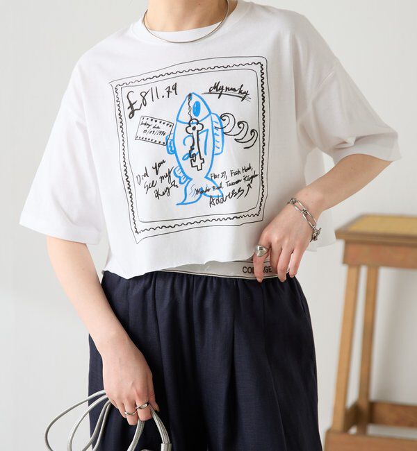  「【manipuri/マニプリ別注】プリントTシャツ」|Tシャツ・カットソー|ブルー