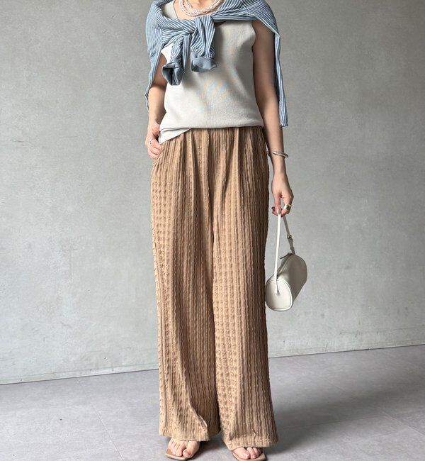  「【WEB限定】フリルロングパンツ」|チノ|