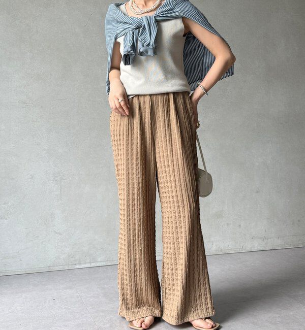  「【WEB限定】フリルロングパンツ」|チノ|