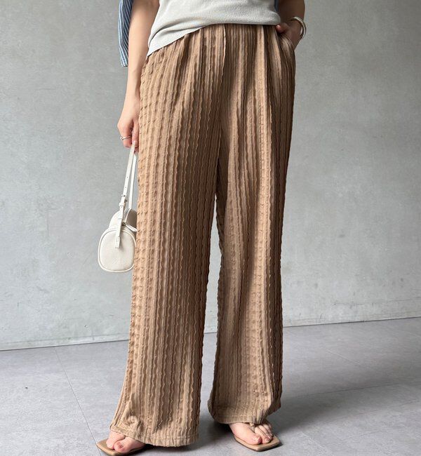  「【WEB限定】フリルロングパンツ」|チノ|