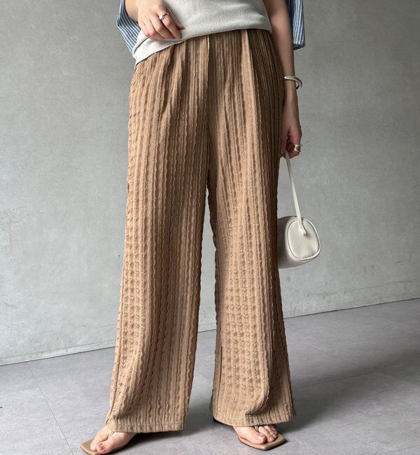  「【WEB限定】フリルロングパンツ」|チノ|