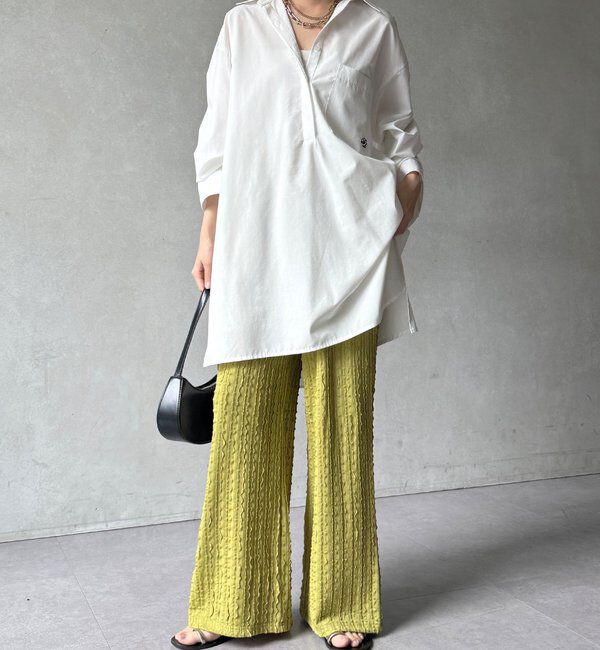  「【WEB限定】フリルロングパンツ」|チノ|