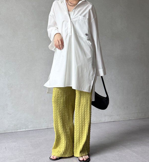  「【WEB限定】フリルロングパンツ」|チノ|