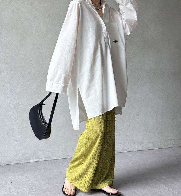  「【WEB限定】フリルロングパンツ」|チノ|