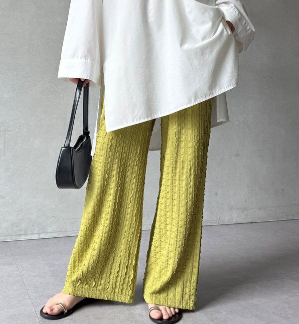  「【WEB限定】フリルロングパンツ」|チノ|