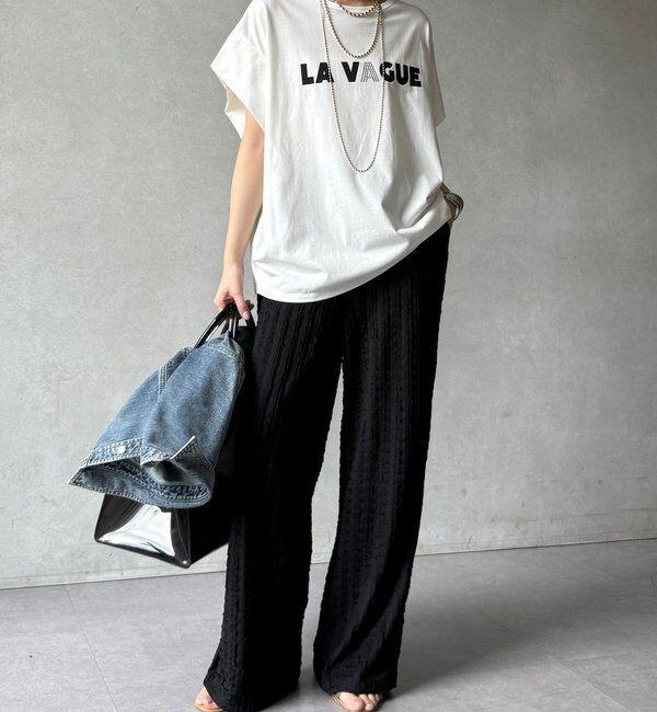  「【WEB限定】フリルロングパンツ」|チノ|