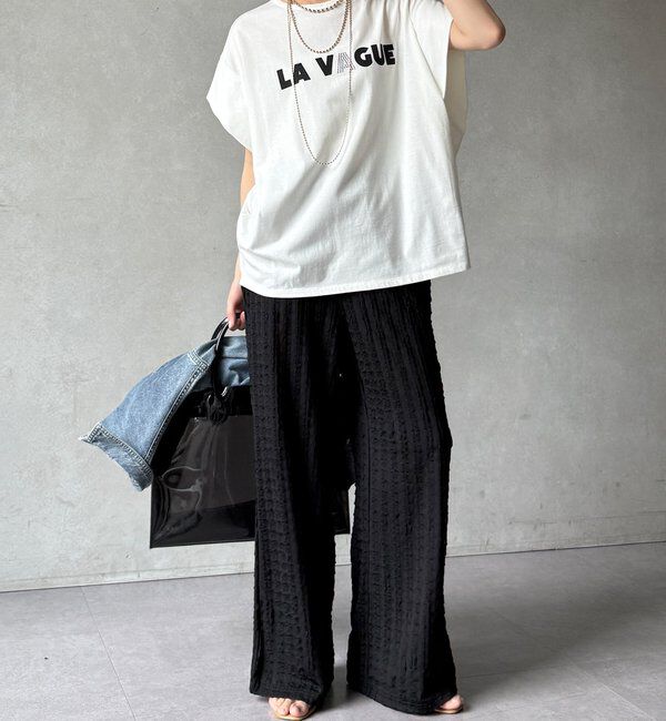  「【WEB限定】フリルロングパンツ」|チノ|