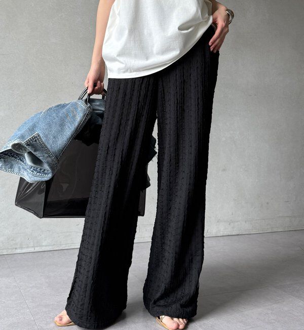  「【WEB限定】フリルロングパンツ」|チノ|