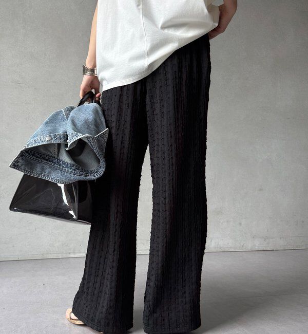  「【WEB限定】フリルロングパンツ」|チノ|