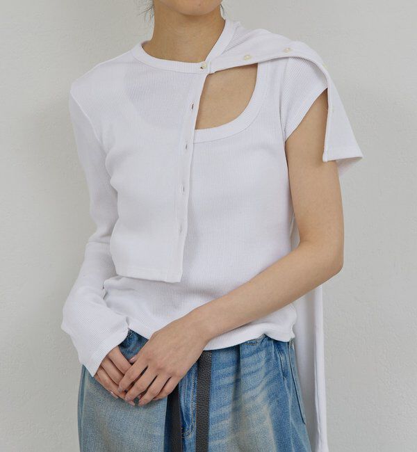  「【PEAS】コットンシルクカーディガン」|Tシャツ・カットソー|