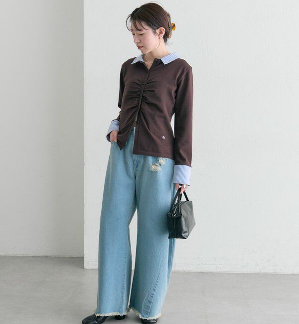  「クラッシュカーブパンツ」|デニム|