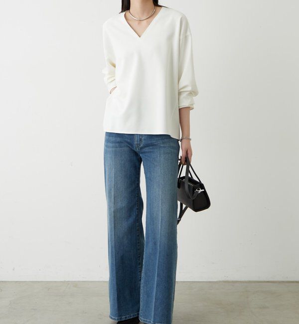  「ダブルクロスVブラウス」|シャツ・ブラウス|