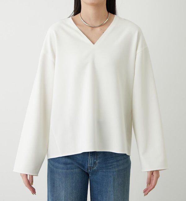  「ダブルクロスVブラウス」|シャツ・ブラウス|