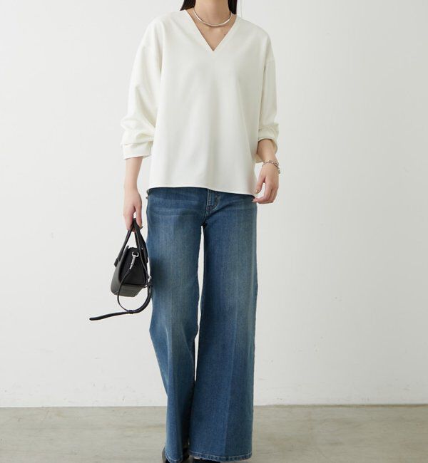  「ダブルクロスVブラウス」|シャツ・ブラウス|