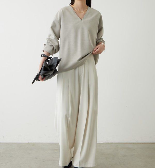  「ダブルクロスVブラウス」|シャツ・ブラウス|