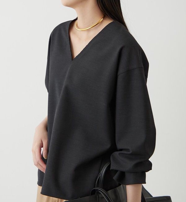  「ダブルクロスVブラウス」|シャツ・ブラウス|