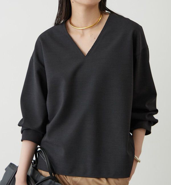  「ダブルクロスVブラウス」|シャツ・ブラウス|