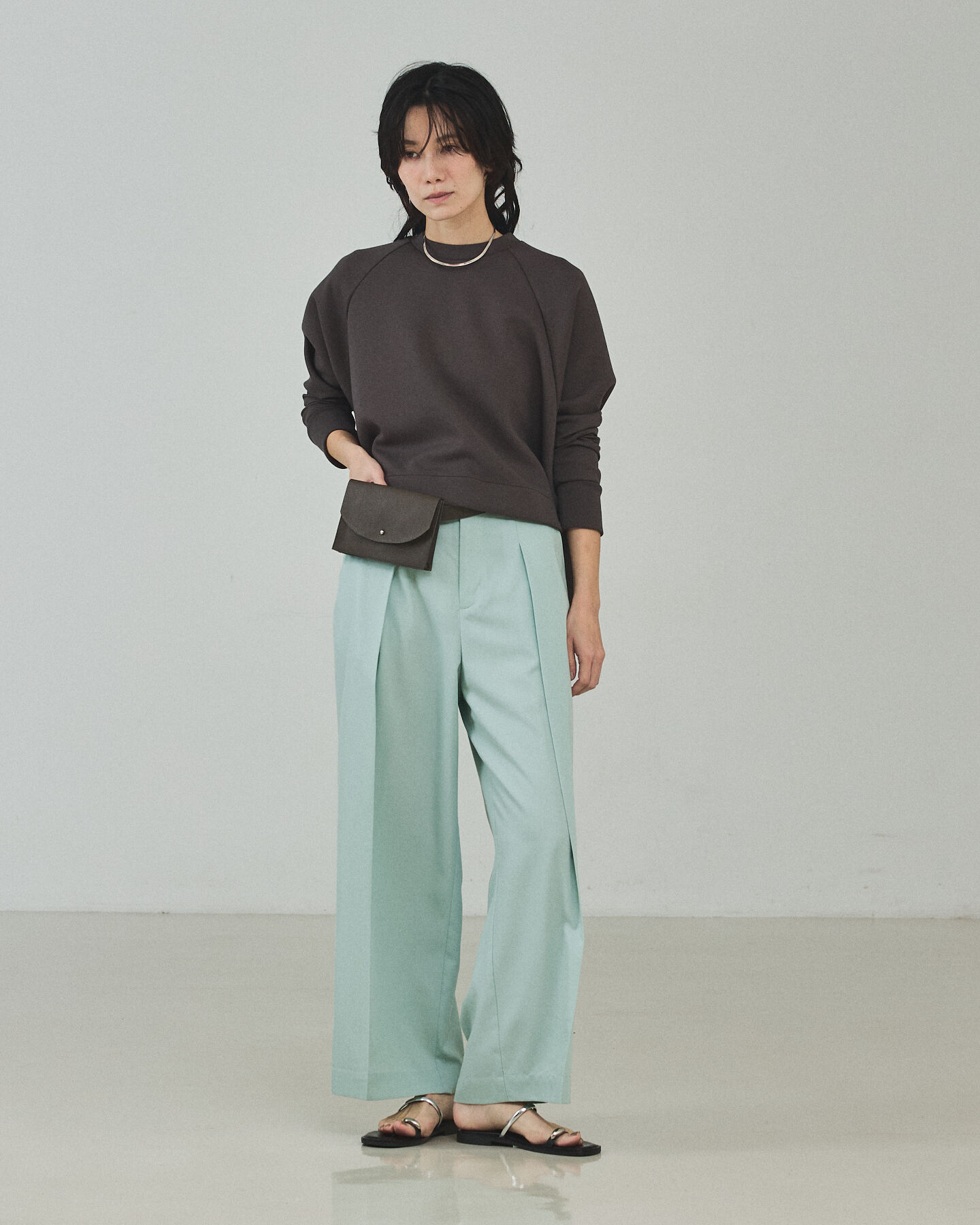 qualite「【セットアップ対応】テンセルハイツイストワイドパンツ」|その他|