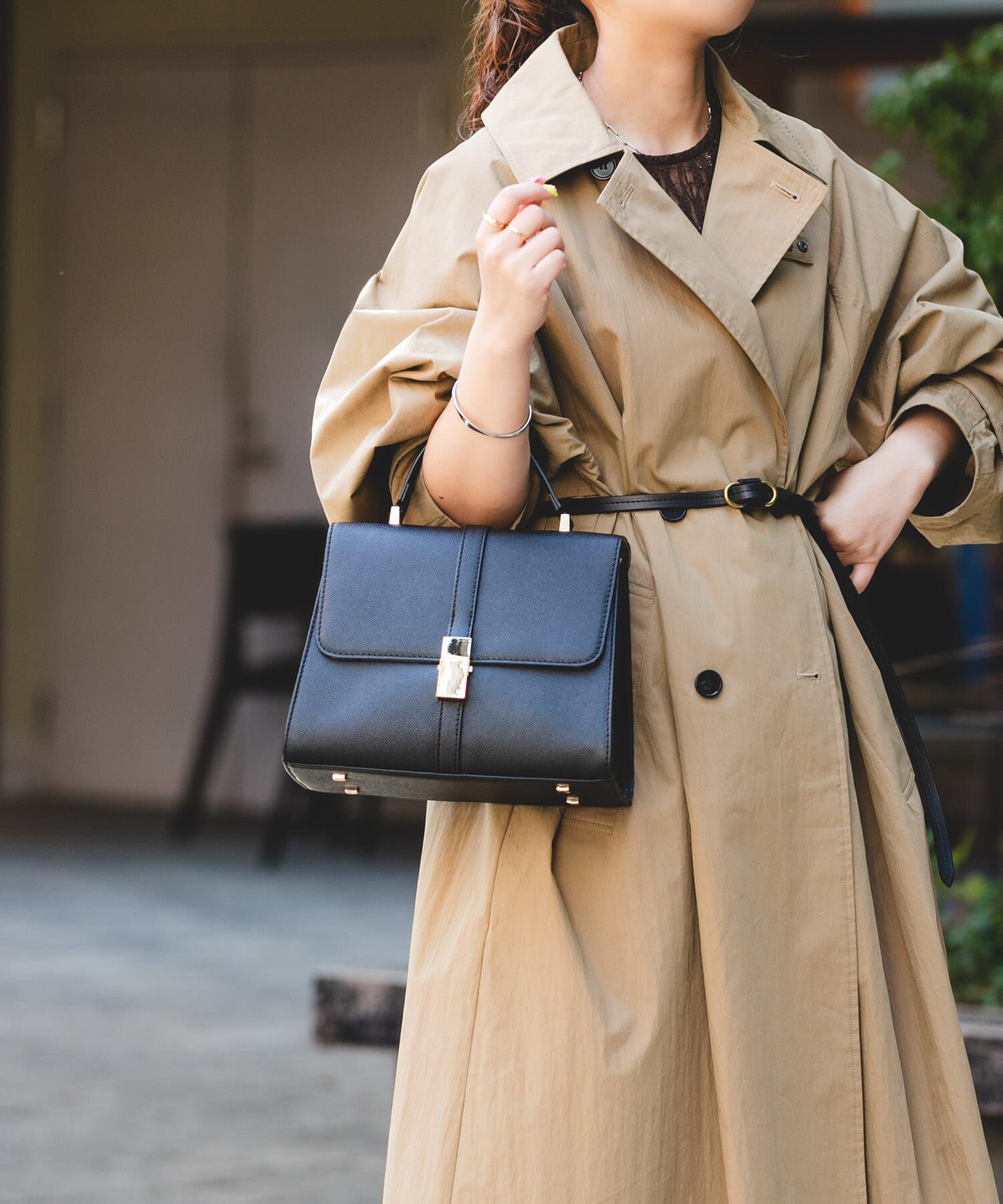 RODE SKO「サブバッグ付フラップハンドバッグ」|ハンドバッグ|