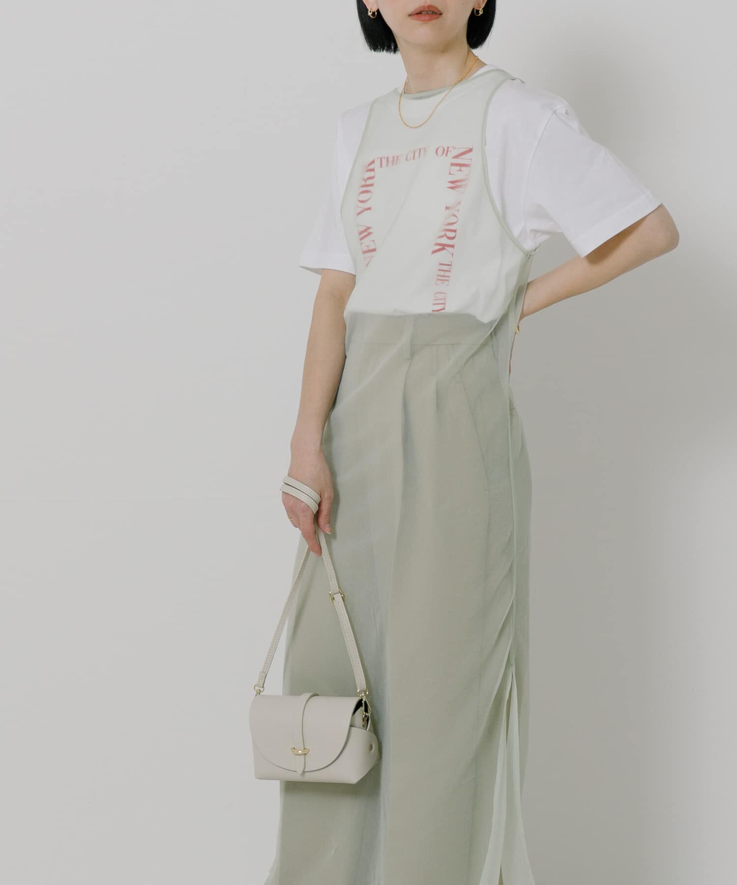 URBAN RESEARCH「シアーレイヤードワンピース」|ワンピース|グリーン系その他