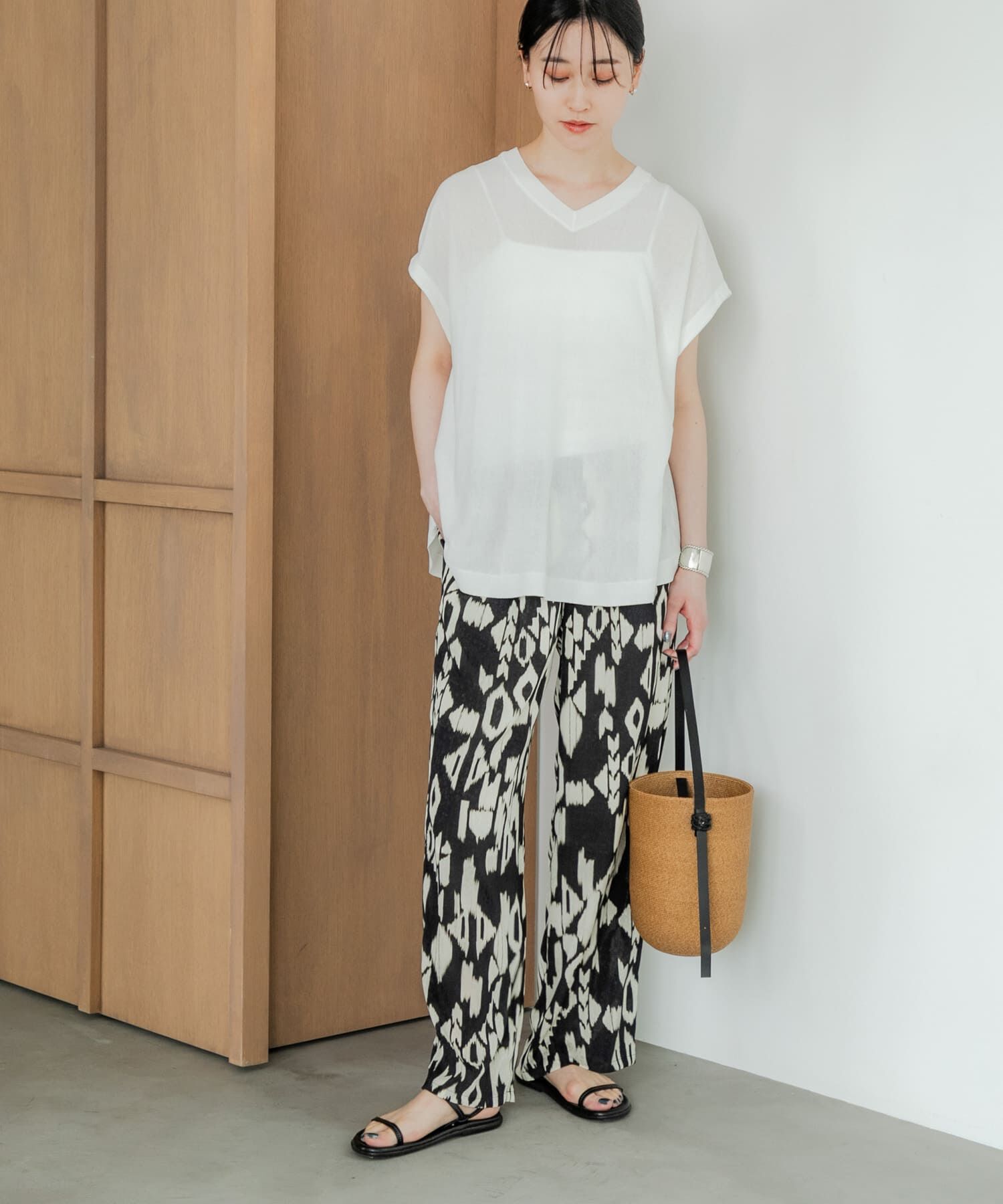 URBAN RESEARCH「『UVカット』2WAYフレンチスリーブニット」|ニット・セーター|