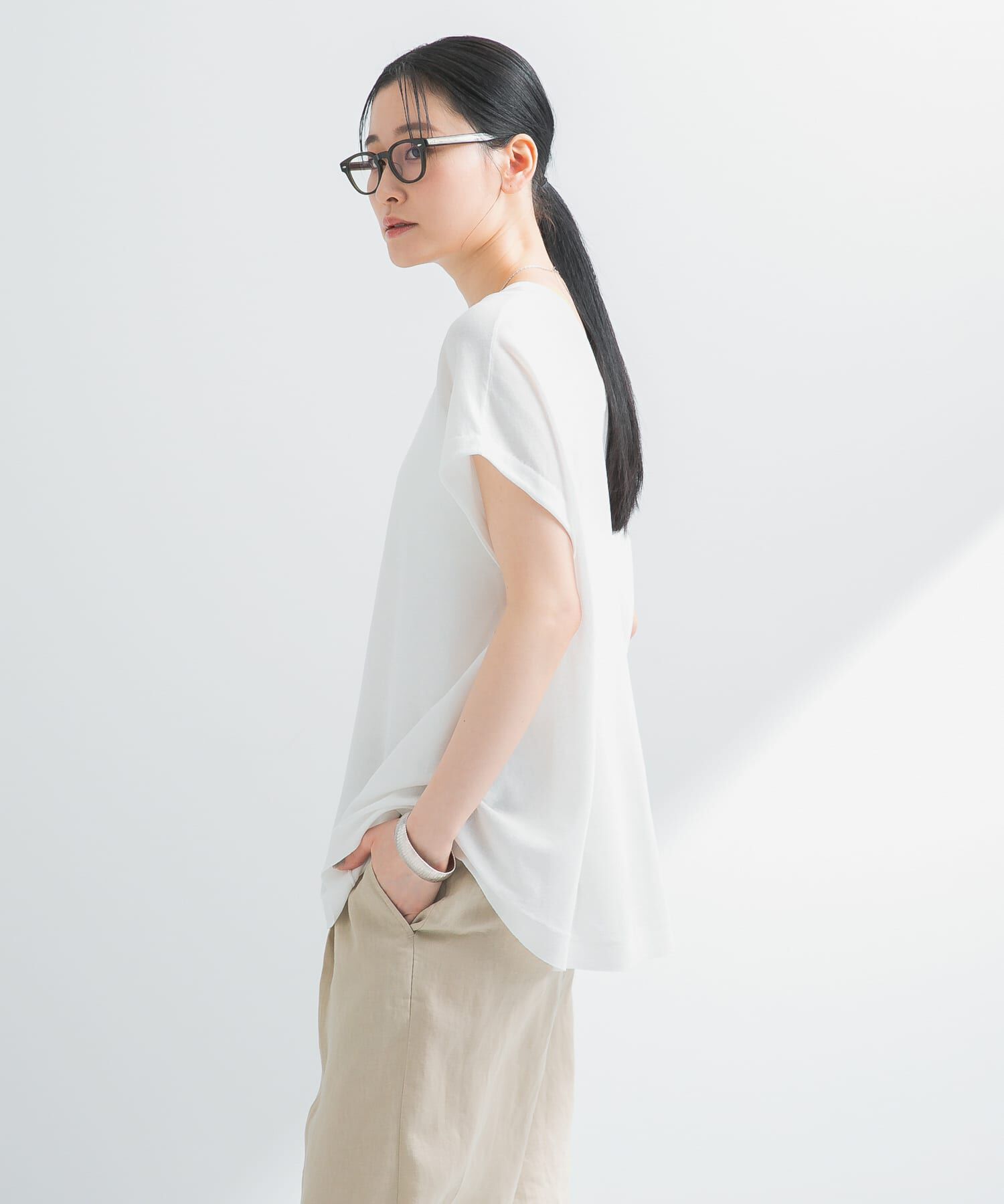 URBAN RESEARCH「『UVカット』2WAYフレンチスリーブニット」|ニット・セーター|