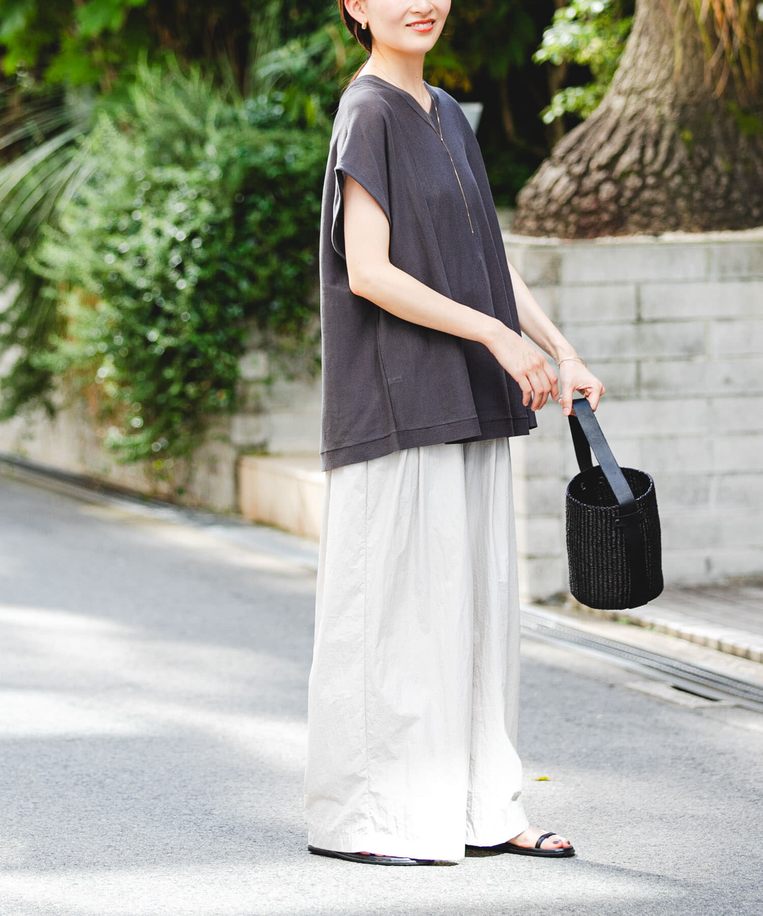 URBAN RESEARCH「『UVカット』2WAYフレンチスリーブニット」|ニット・セーター|