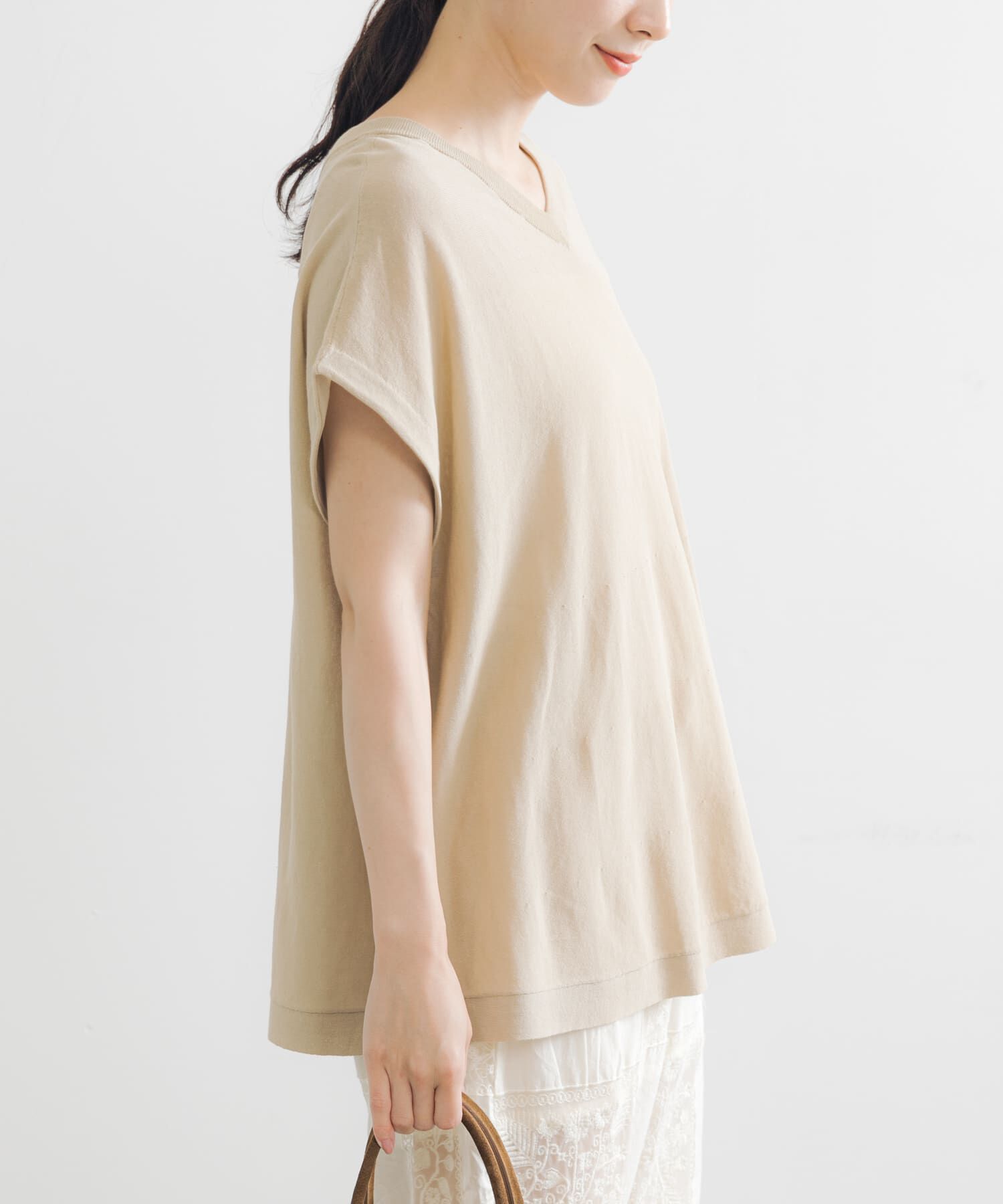 URBAN RESEARCH「『UVカット』2WAYフレンチスリーブニット」|ニット・セーター|