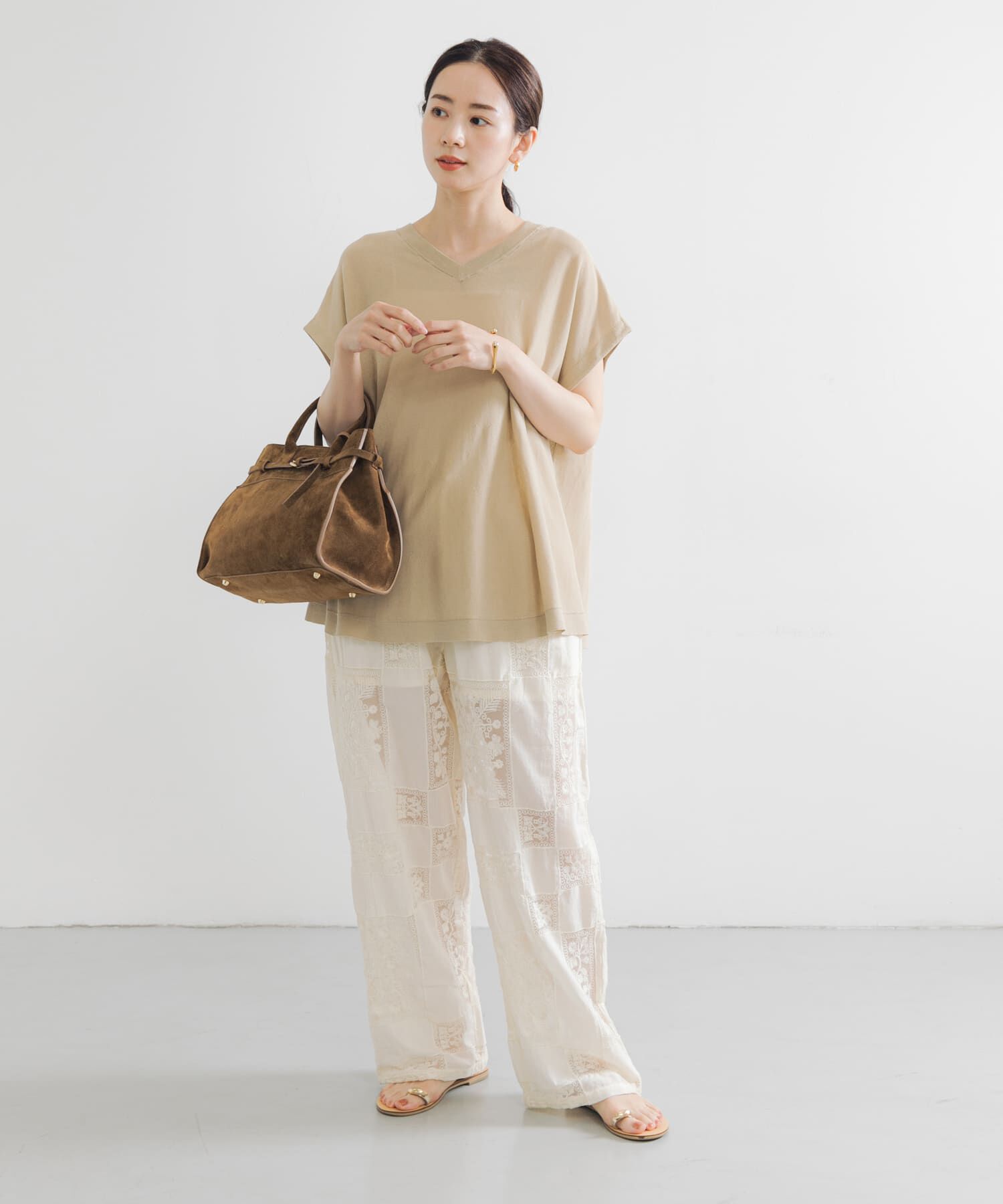 URBAN RESEARCH「『UVカット』2WAYフレンチスリーブニット」|ニット・セーター|