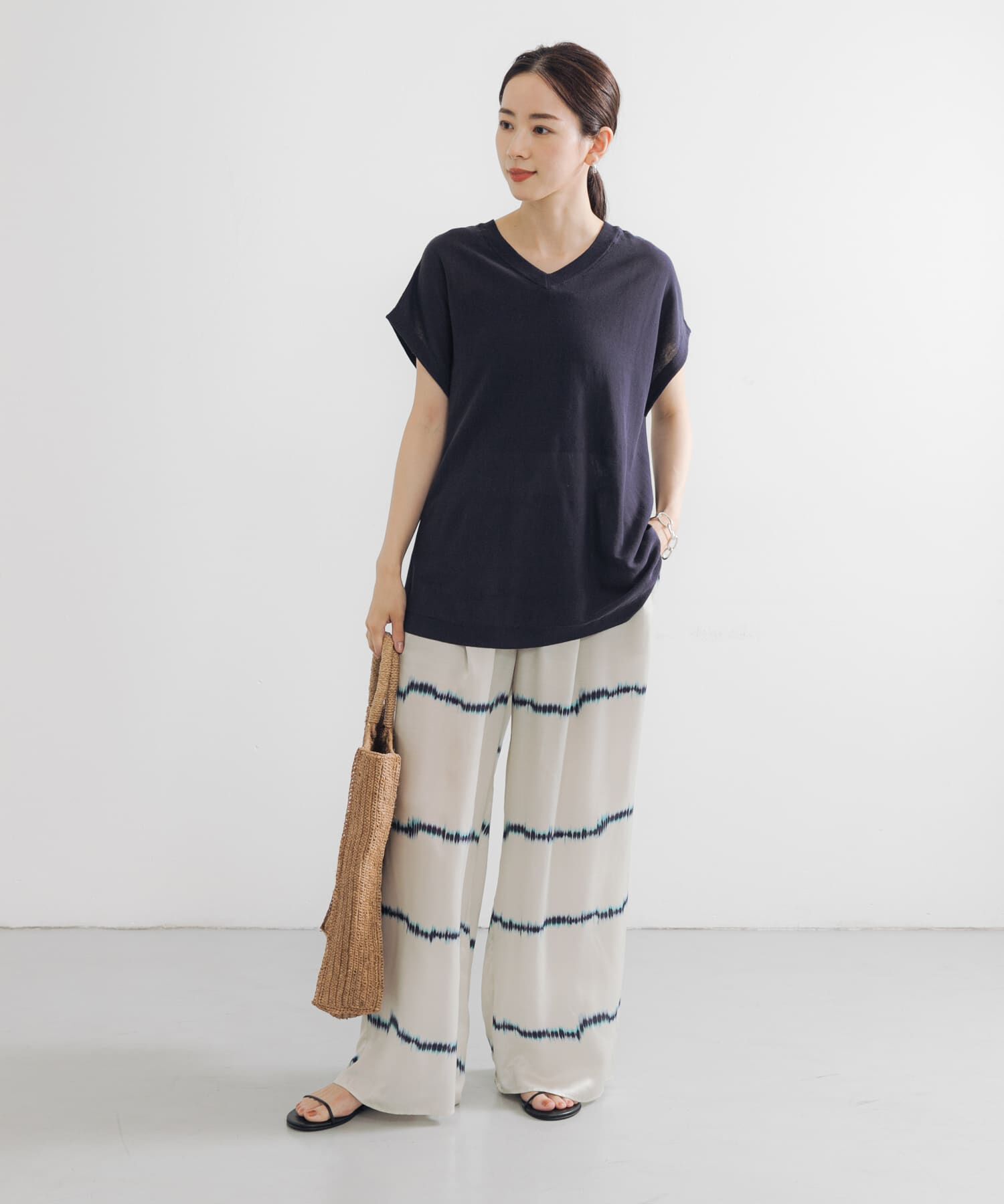 URBAN RESEARCH「『UVカット』2WAYフレンチスリーブニット」|ニット・セーター|