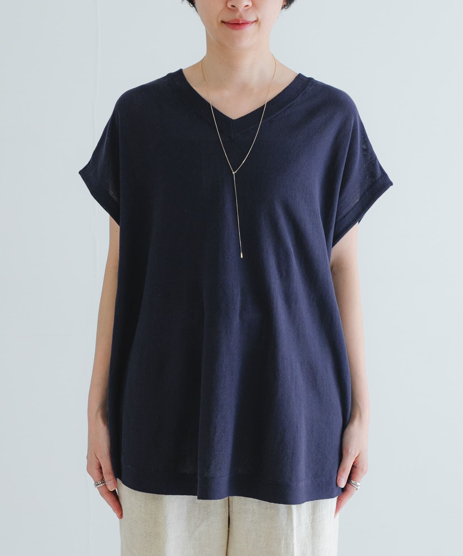 URBAN RESEARCH「『UVカット』2WAYフレンチスリーブニット」|ニット・セーター|