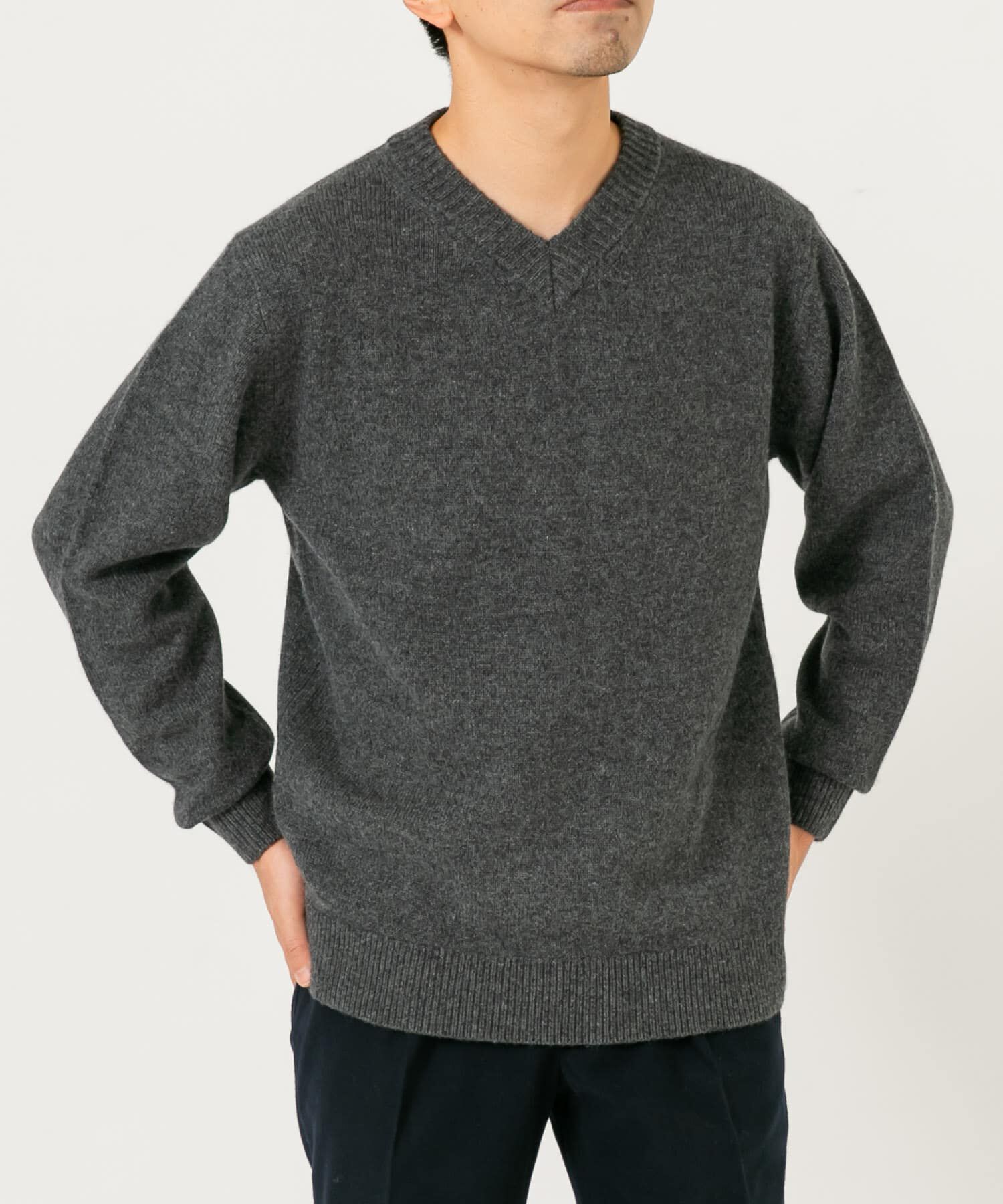 URBAN RESEARCH ROSSO「『XLサイズあり』ハミルトンラムズウールVネックニット」|ニット・セーター|