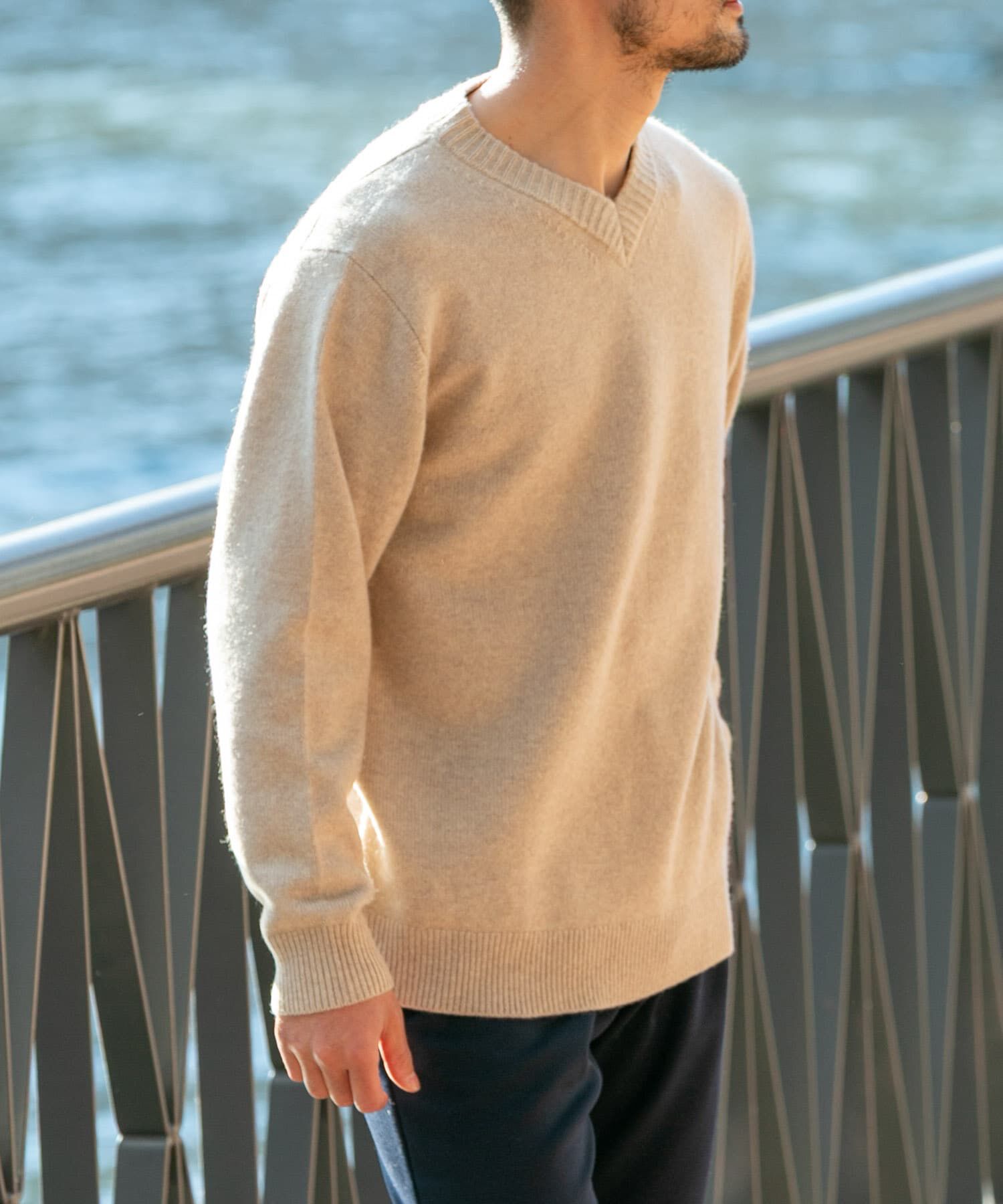 URBAN RESEARCH ROSSO「『XLサイズあり』ハミルトンラムズウールVネックニット」|ニット・セーター|