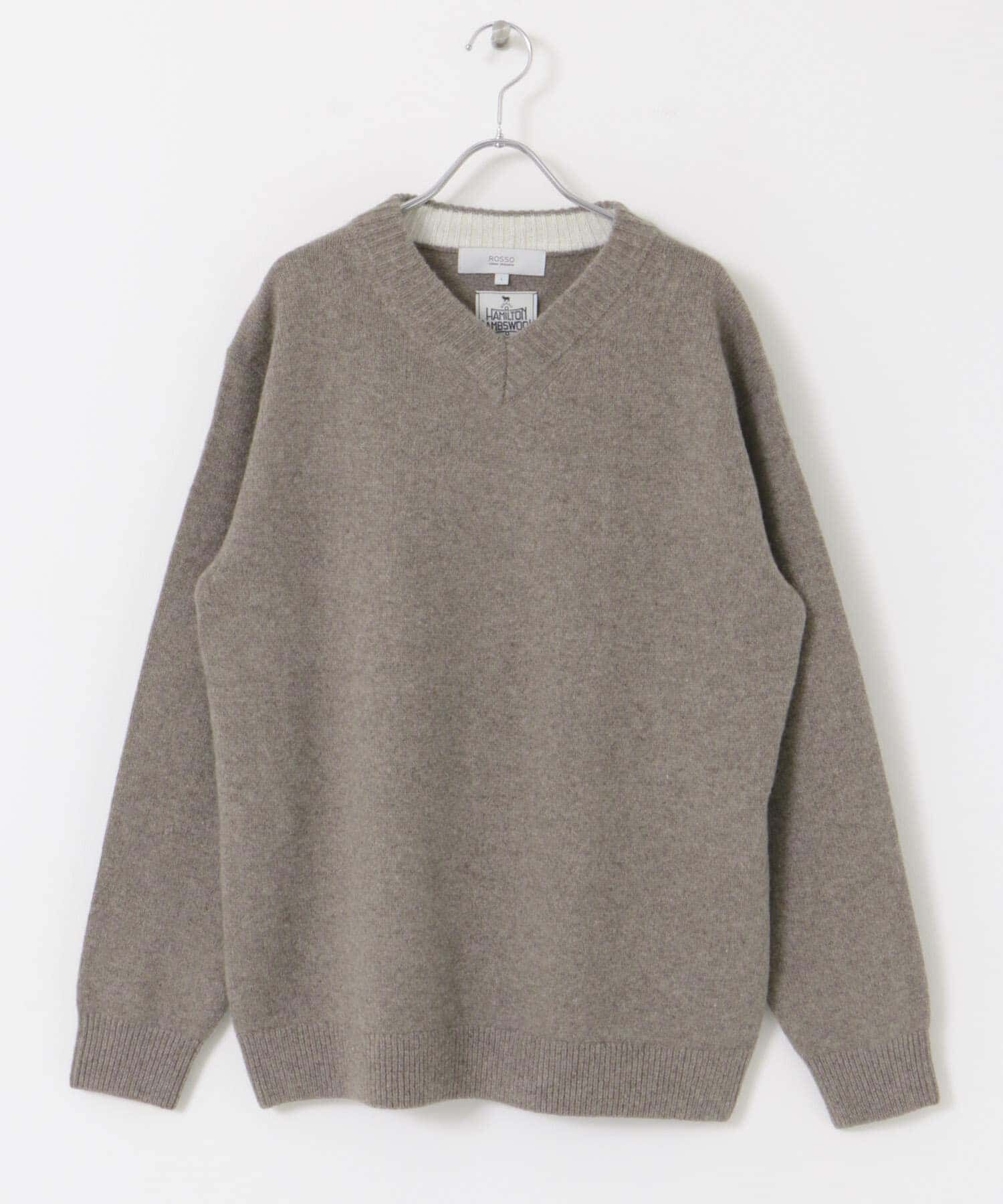 URBAN RESEARCH ROSSO「『XLサイズあり』ハミルトンラムズウールVネックニット」|ニット・セーター|