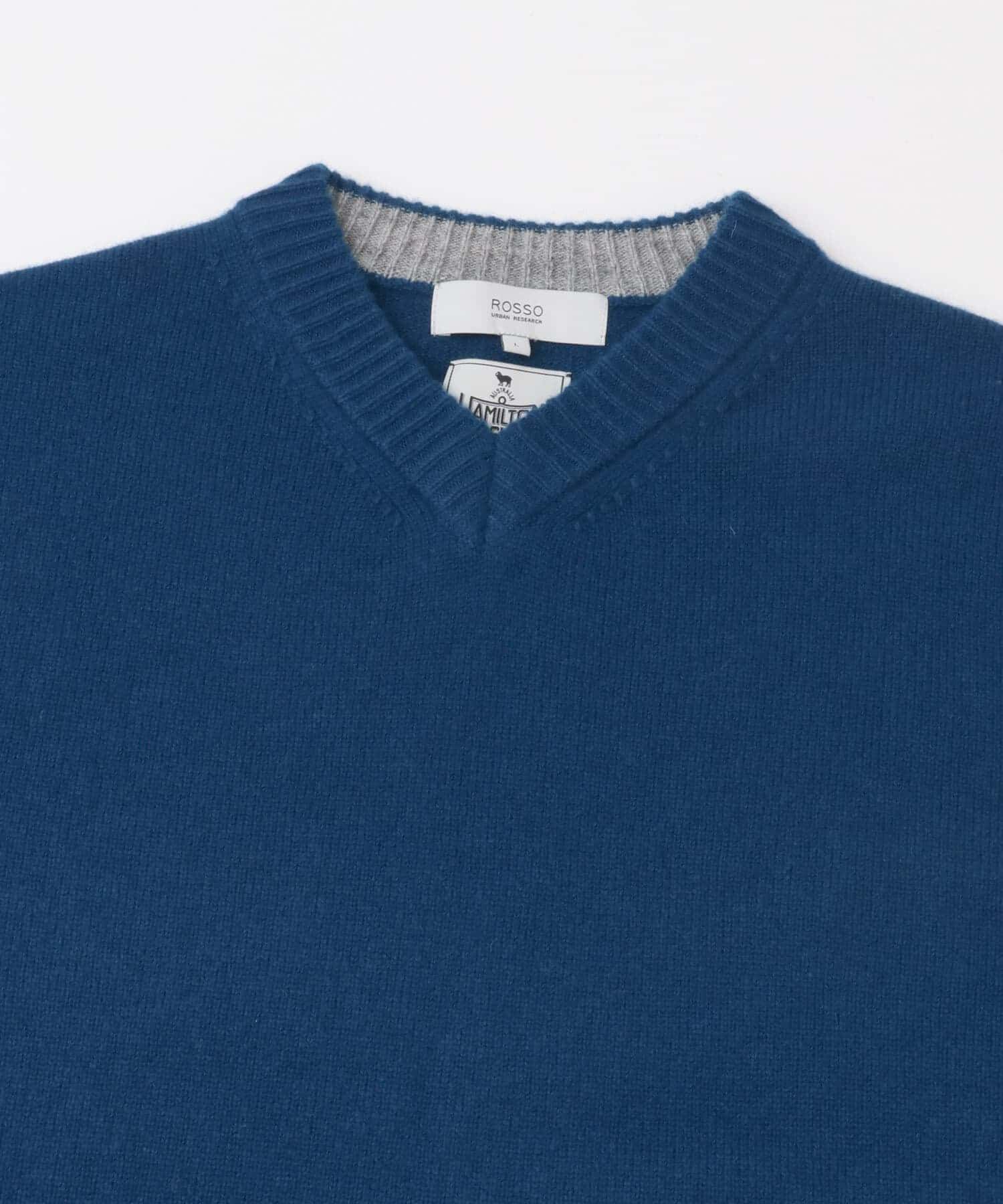 URBAN RESEARCH ROSSO「『XLサイズあり』ハミルトンラムズウールVネックニット」|ニット・セーター|