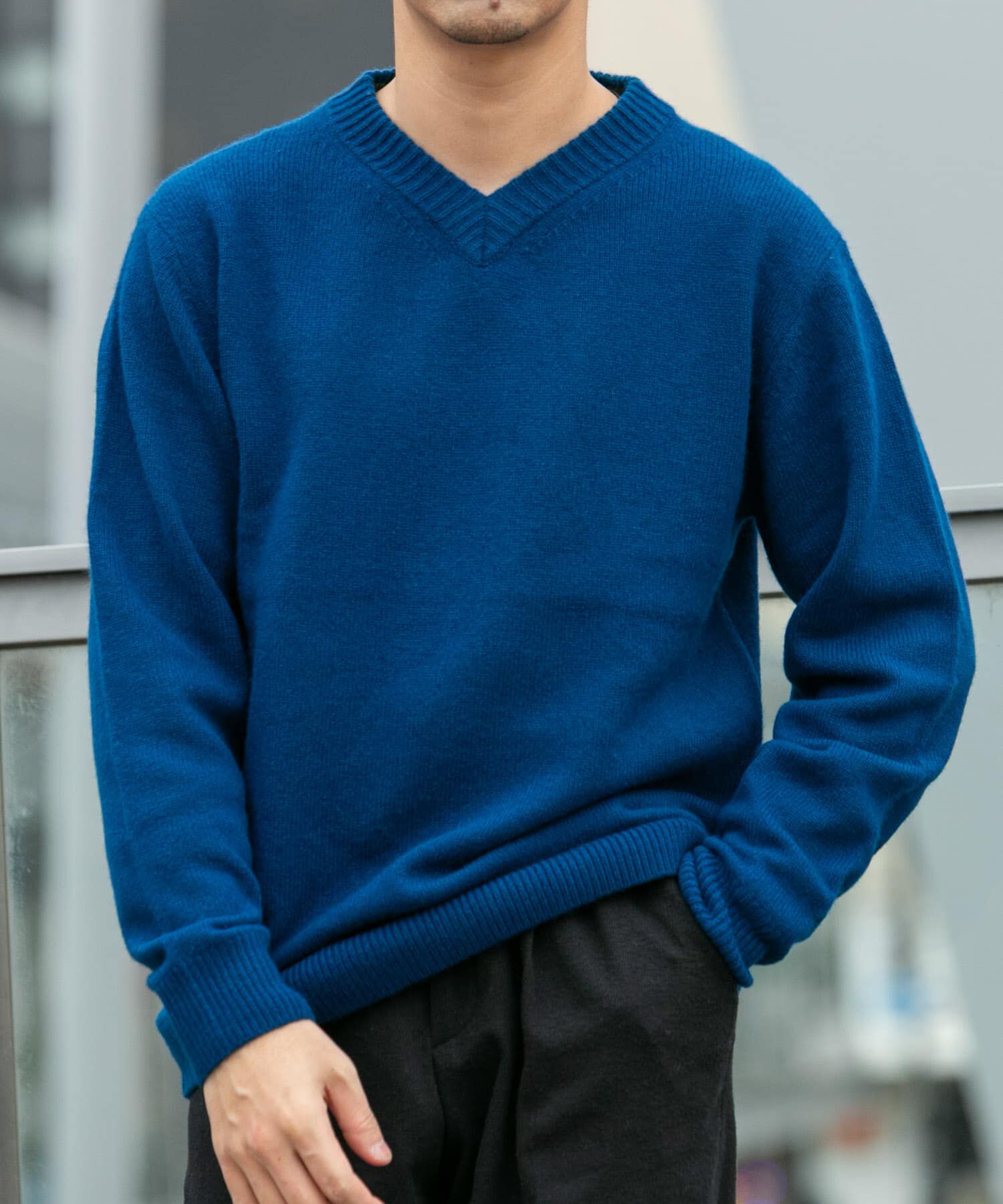 URBAN RESEARCH ROSSO「『XLサイズあり』ハミルトンラムズウールVネックニット」|ニット・セーター|