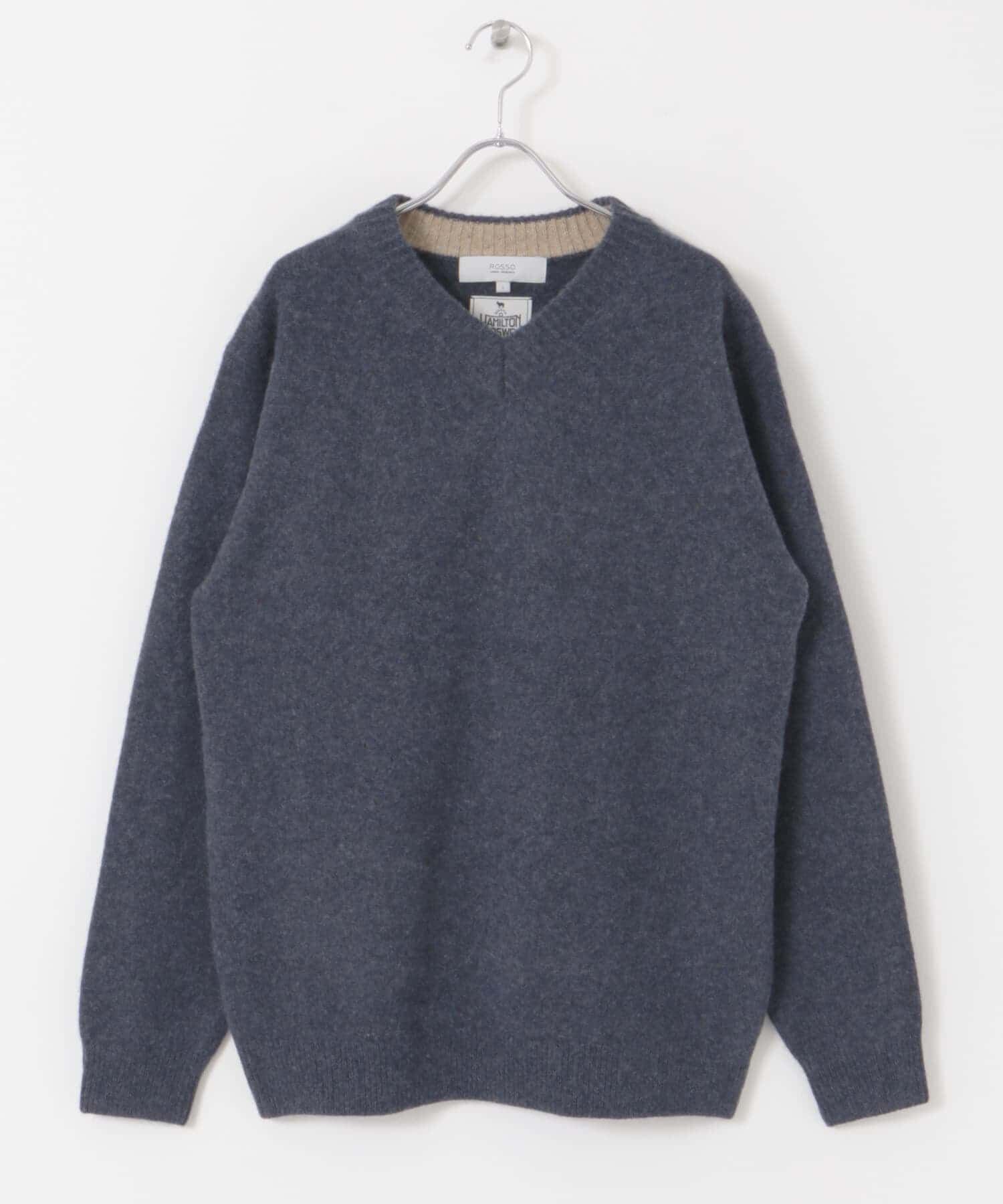 URBAN RESEARCH ROSSO「『XLサイズあり』ハミルトンラムズウールVネックニット」|ニット・セーター|