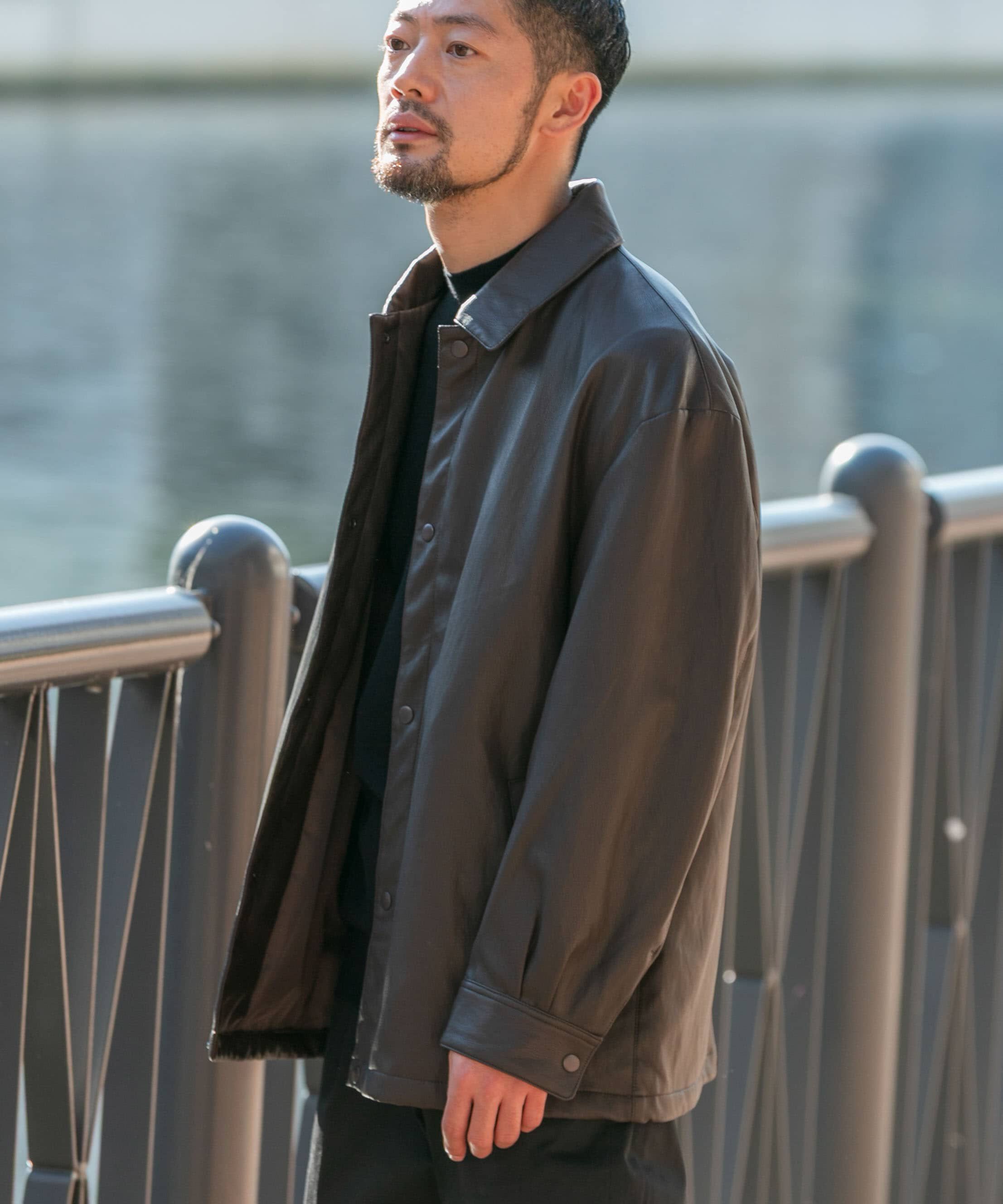 URBAN RESEARCH ROSSO「『XLサイズあり』ビーガンファブリックコーチジャケット」|その他|ダークブラウン